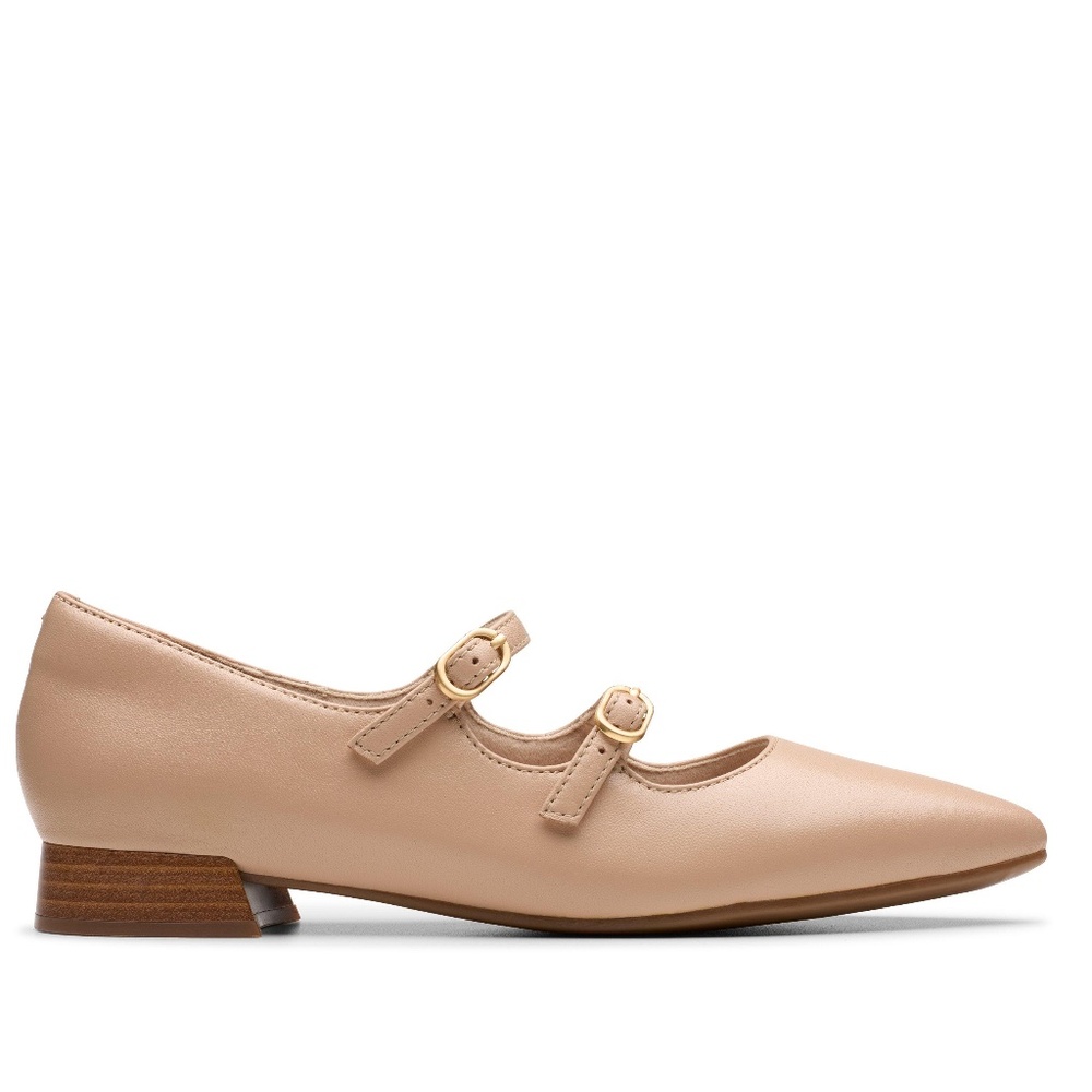 Womens Clarks Natalyn Lane Mary Jane Shoes. Beige Leather, 26181928